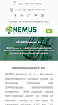Mobile Screenshot of nemusbioscience.com